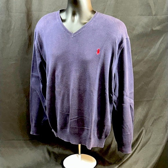 Polo Ralph Lauren Other - Polo by Ralph Lauren V-Neck sweater. Size XL. Mens. Navy Blue.